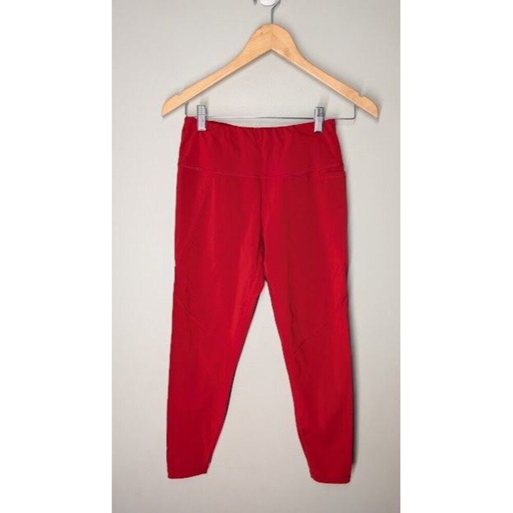 Sweaty Betty Leggings Womens S Red Power 7/8 Length Workout Pull On Pant Stretch